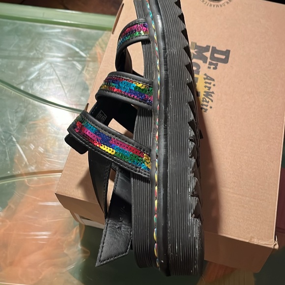 Dr. Marten Yelena Rainbow sequin sandals. Size 7. - Picture 6 of 16